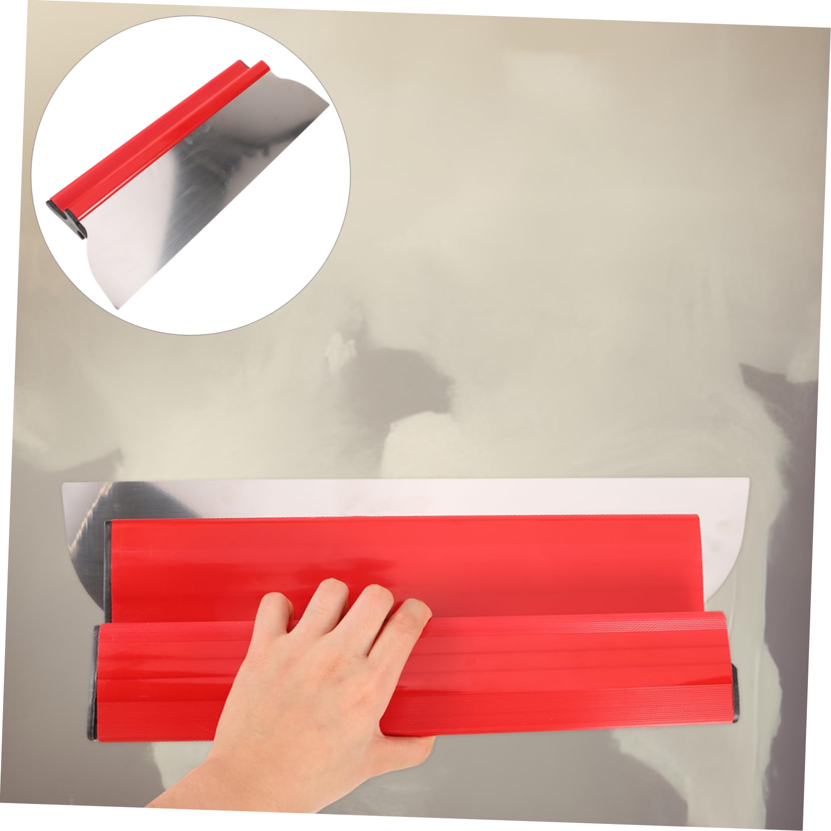 Spatola per Cartongesso in Acciaio Inox, Impugnatura Comoda, per Lisciare Pareti e Stucco in Casa, Set, Facile da Usare