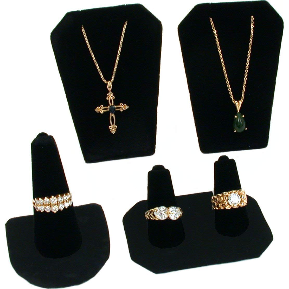 Ensemble Collier Boucles D’Oreilles Bracelet Et Bague Acier Inoxydable