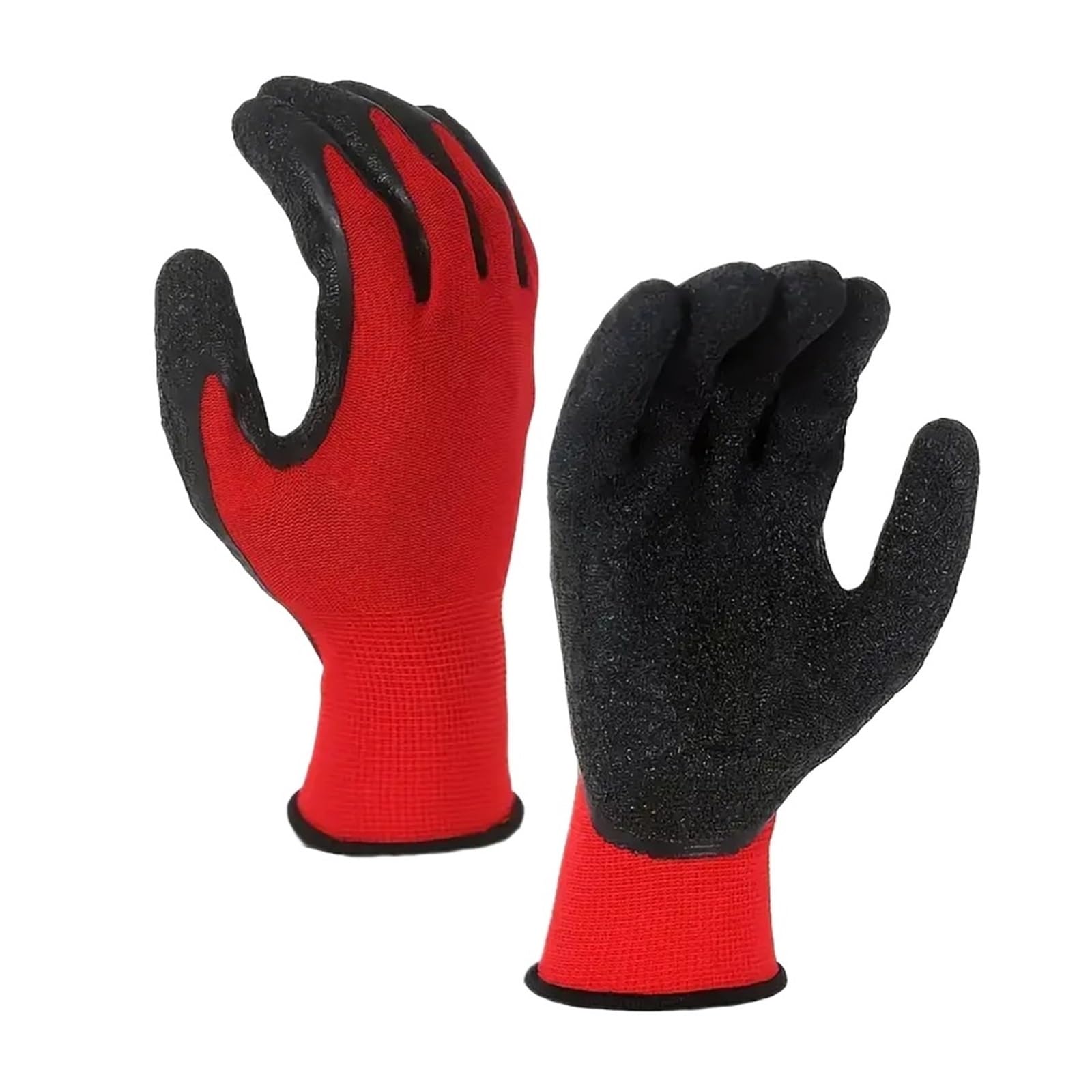 10/20/30/40 paia guanti protettivi da lavoro in maglia di poliestere immersi in lattice gomma giardinaggio for diserbo costruzione(20pairs,Medium)