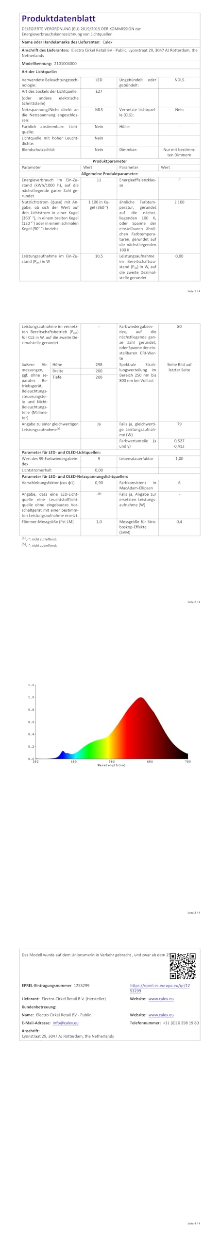 CALEX XXL LED Lampe E27, Gold, Filament, 1100LM 2100K Warmweißes Licht