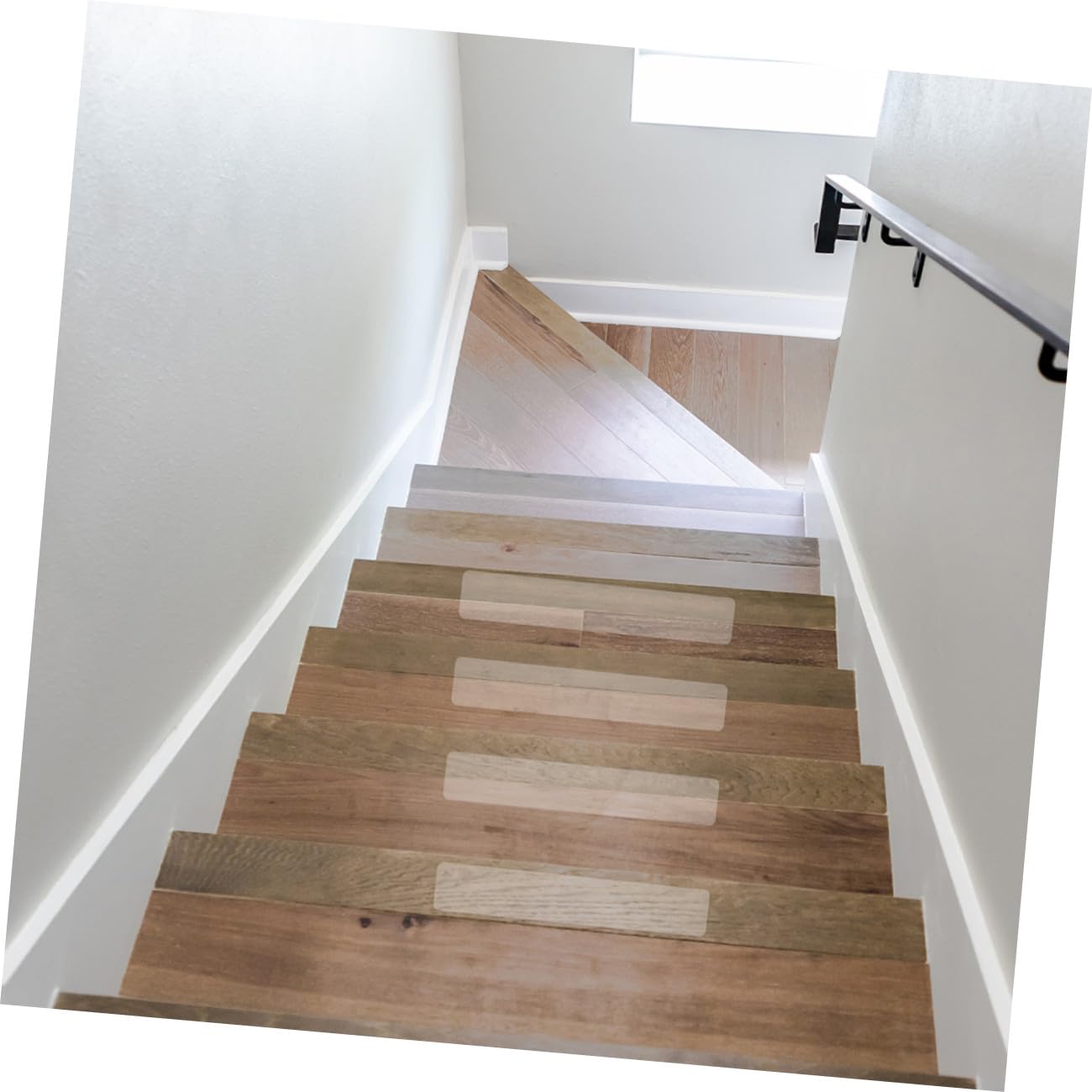 Zerodeko Tiras Antideslizantes Transparentes Uso Prolongado Certificadas, Adhesivas, Resistentes al Desgaste Pack 10 Unidades para Escaleras y Ducha para Baño y Escaleras
