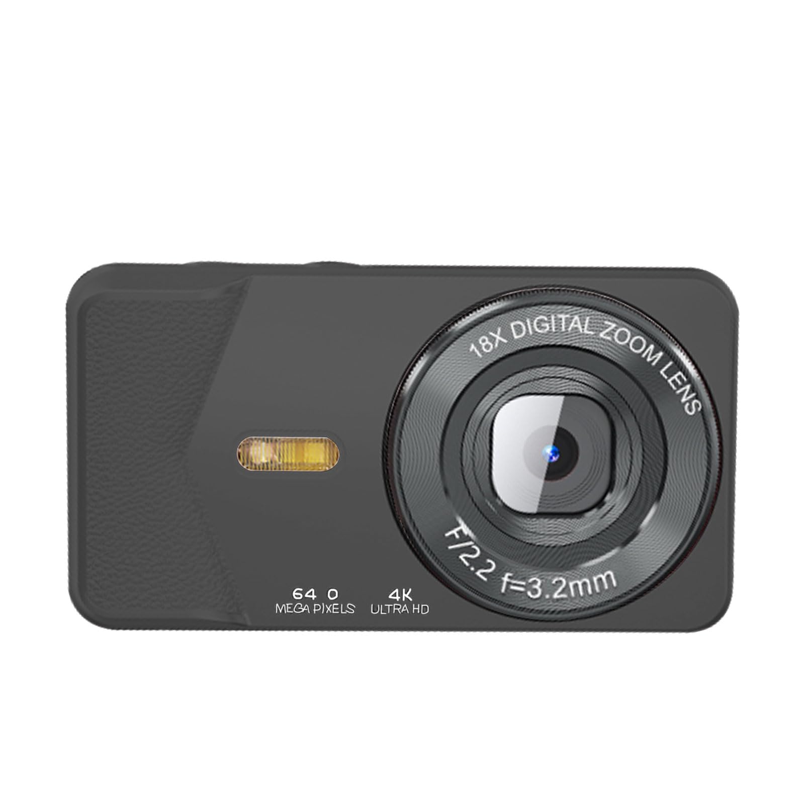 Andoer Cámara Digital 4K 64MP Zoom 18X Cámara de Fotos Profesional con Pantalla LCD 2.8 Pulgadas Estabilización Inteligente y Tipo-C para Principiantes Viajes y Selfies (Negro)