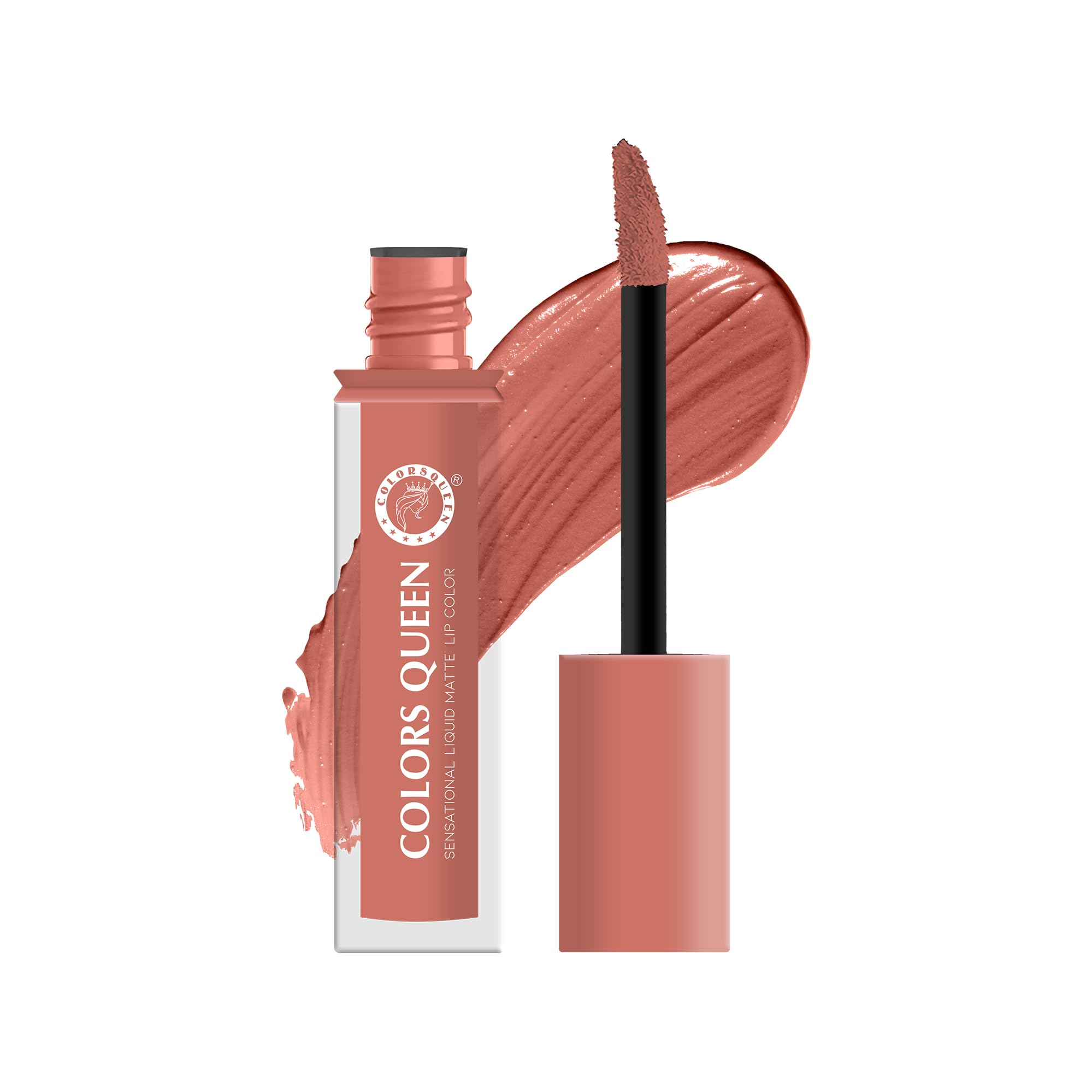 Colors Queen Sensational Liquid Matte Lipstick - 7g | Long Lasting, Fade & Transfer Proof Lipstick | Highly Pigmented, Water & Smudge Proof Liquid Lipstick for Women (11 - Dusty Rose)-image-27