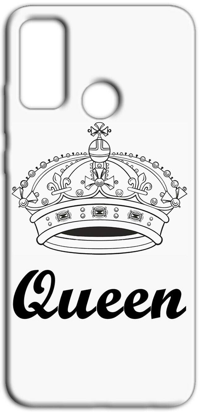 Mixroom - Cover Custodia Back case In TPU Silicone Morbida Per Huawei P Smart 2020 Fantasia Queen Corona Da Regina M563
