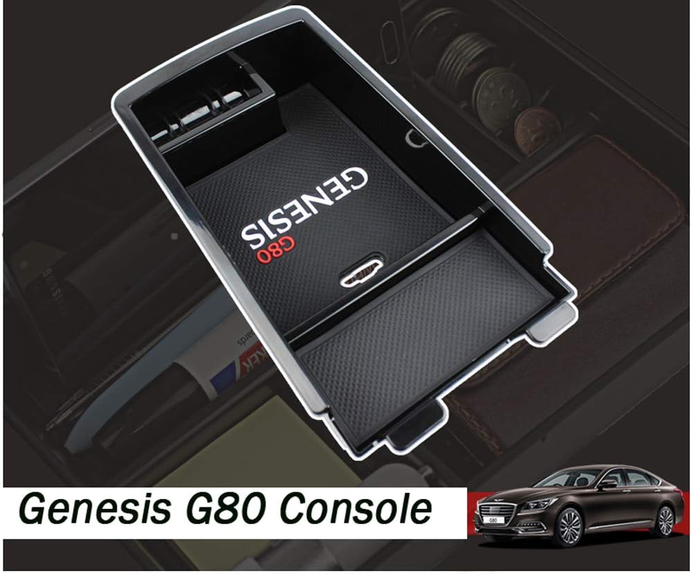 Hanmin Motors Car Console Tray for Hyundai Genesis G80 2016/17/18/19 Center Divider Box Storage Organizer