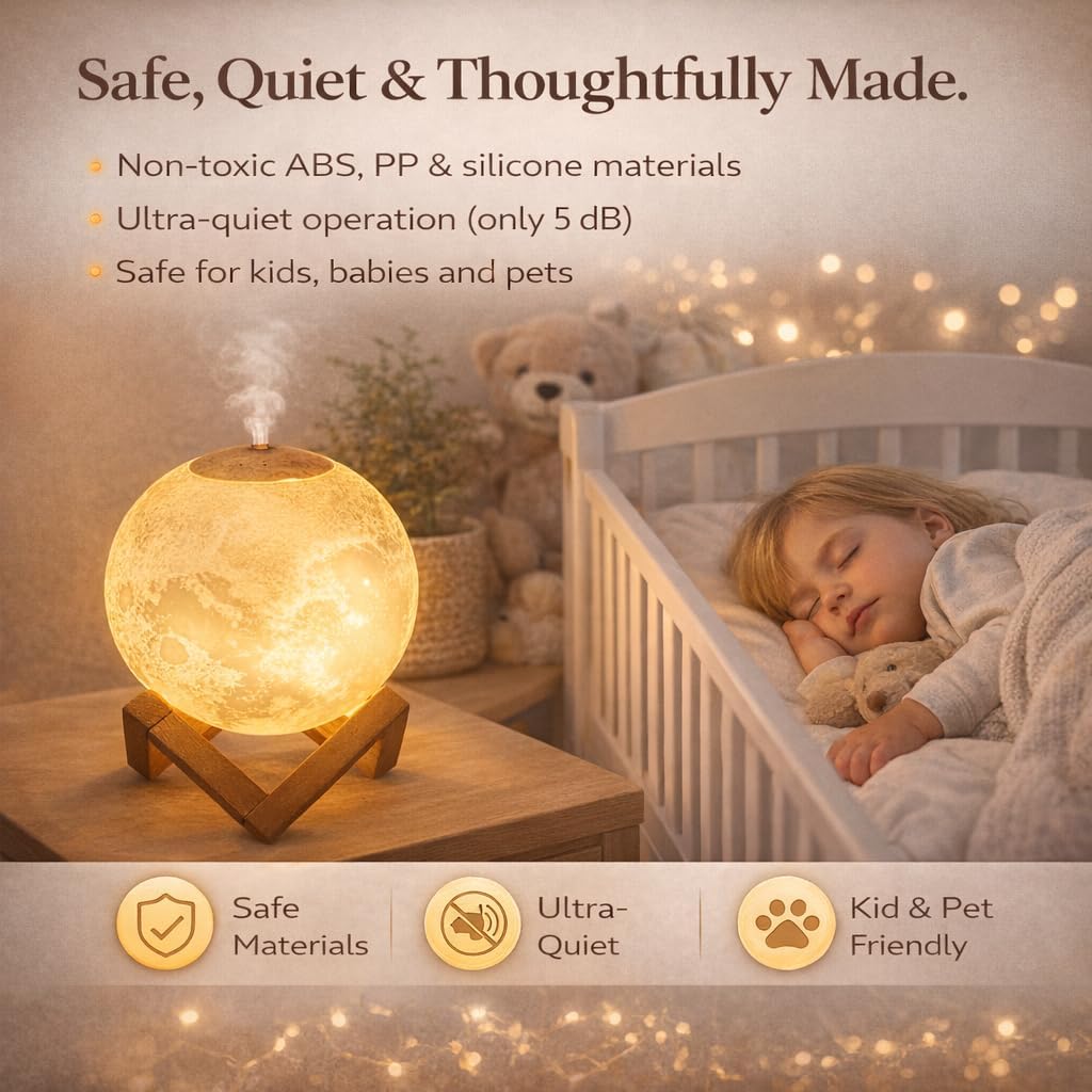 Moon Shaped Light Humidifier