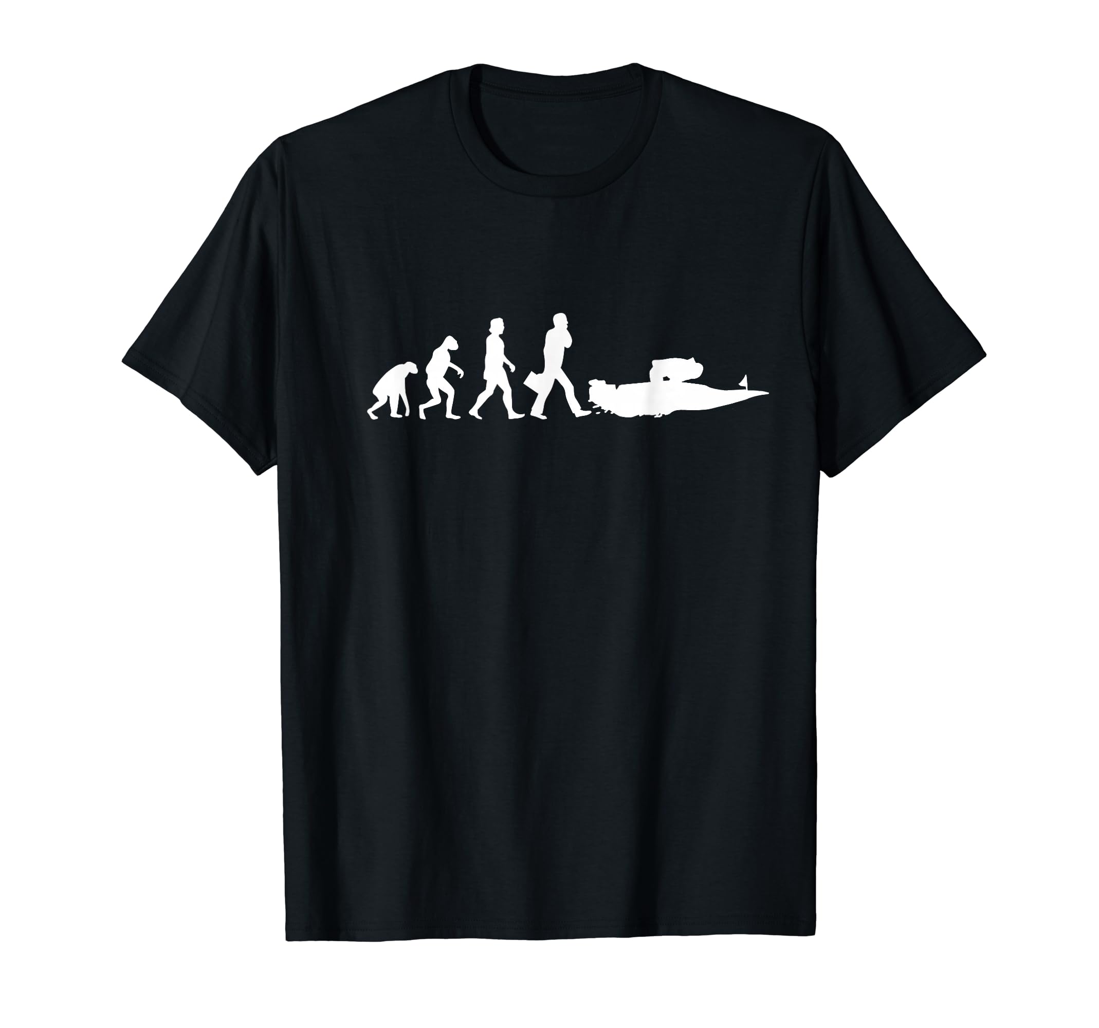 Amazon | ボートレーシングTシャツ 人類の進化 ボートレース おもしろT 