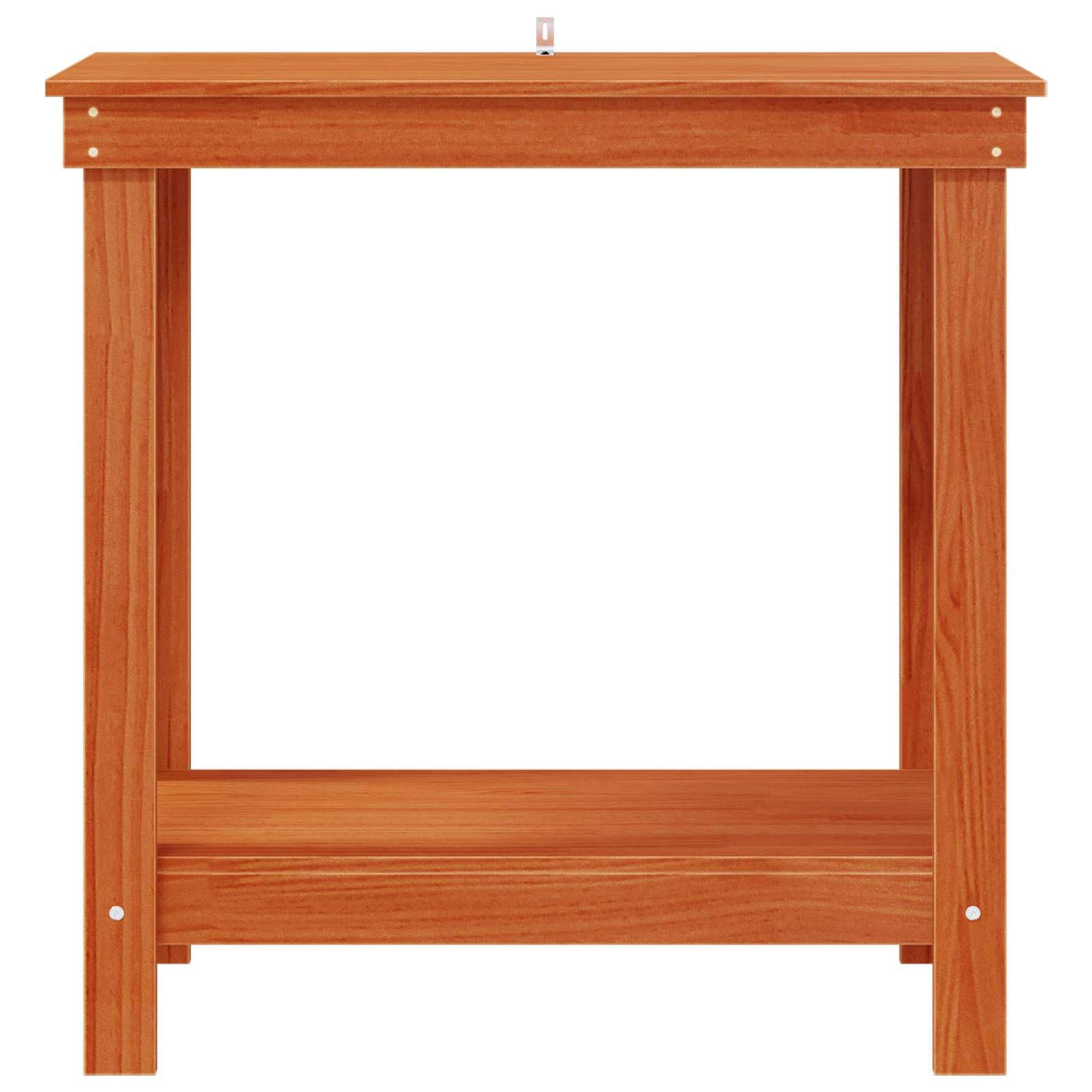 Banco de trabajo de madera de pino maciza, 80 x 50 x 80 cm, con estante para taller, sala de ocio, garaje y banco de taller para almacenamiento y organización