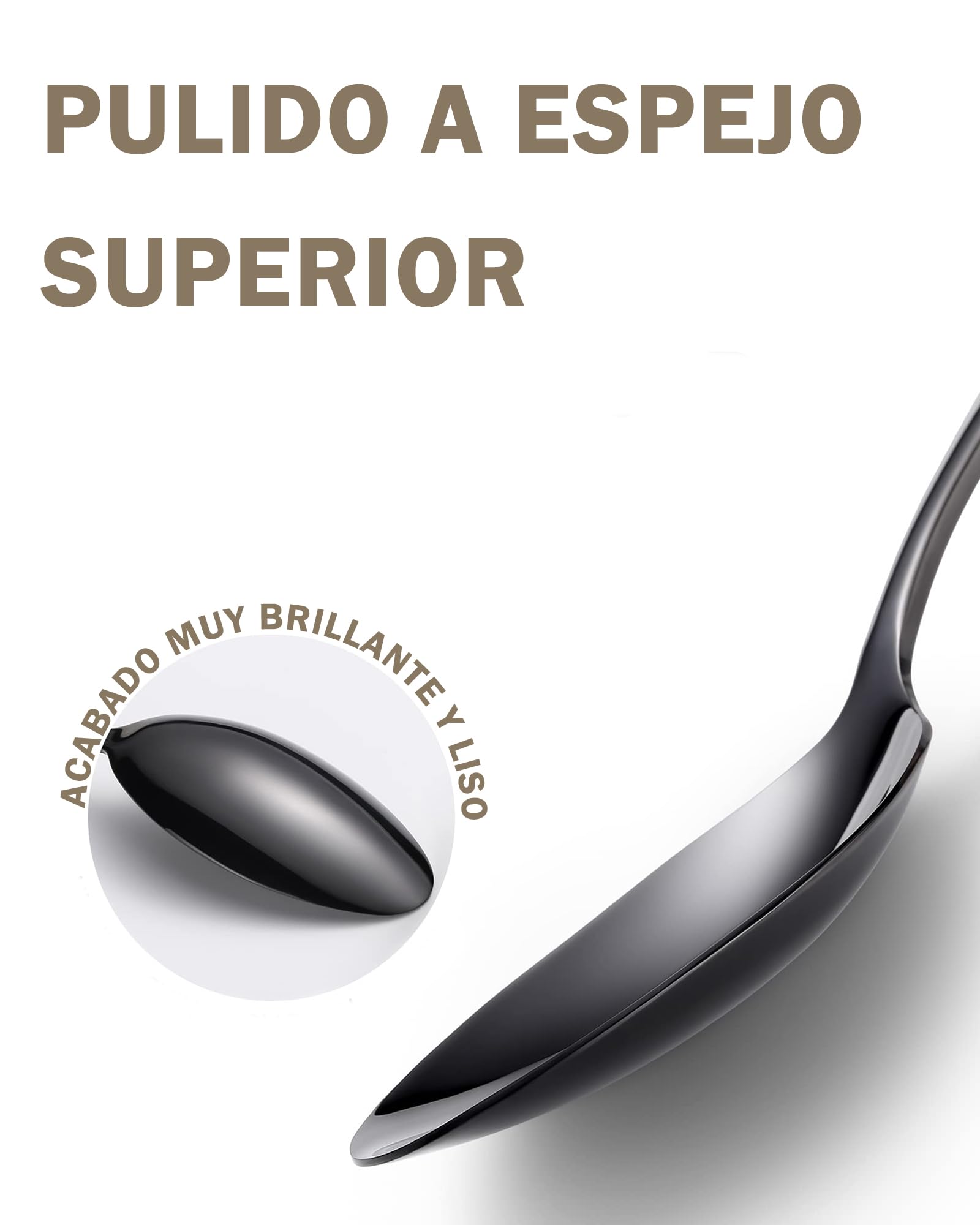 Juego de cubiertos martillados negro modernos de 24 piezas con cuchillo dentado 2 en 1 ultra afilado, set de cubiertos acero inoxidable 18/10, cuberterias completas 6 personas