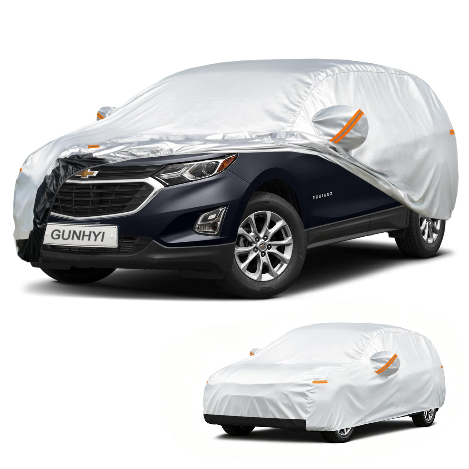 GUNHYI Waterproof SUV Car Cover Custom Fit Chevrolet Equinox (2005-2026) | All-Weather outdoor sun/rain/dust/snow protection, durable breathable Oxford fabric, soft paint-safe, cover for Automobiles.