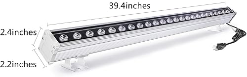 Miniatura 3 de JSN&PC Lavadora de pared LED de 24 W, 39.4 pulgadas, barra de iluminación IP65, impermeable, luz exterior para tableros de publicidad, cartelera,