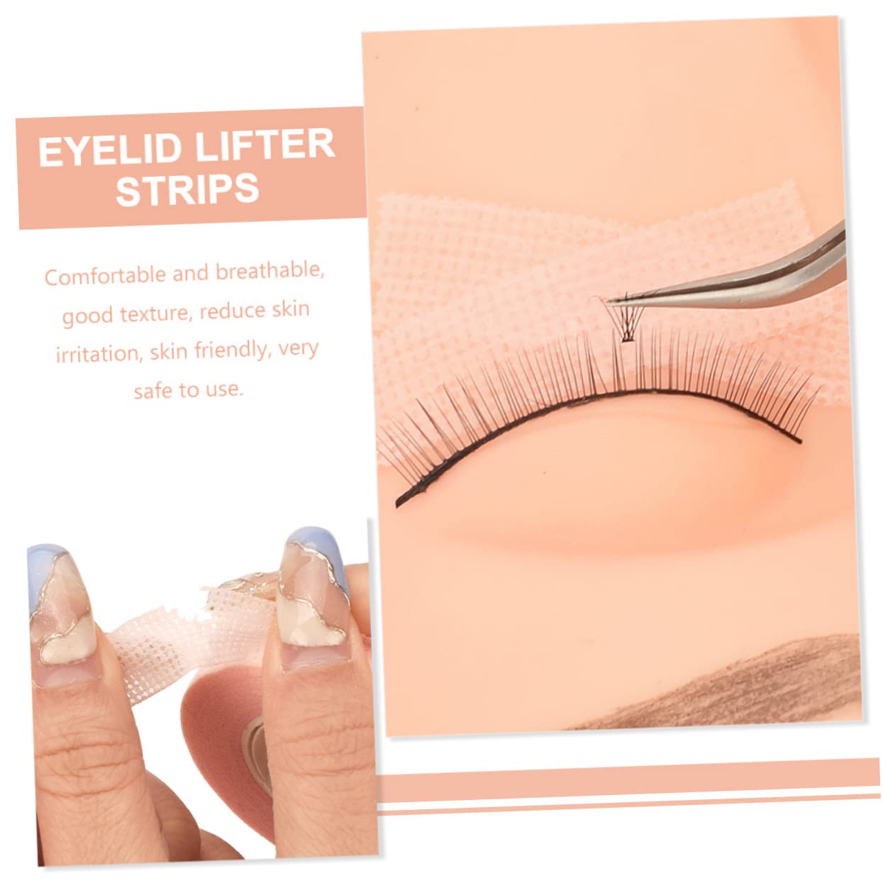 Cintas para Pestañas Adhesivas de Aislamiento 30 Unidades 1,25 Cm Transpirable Rosa para Extensiones y Maquillaje Profesional de Ojos