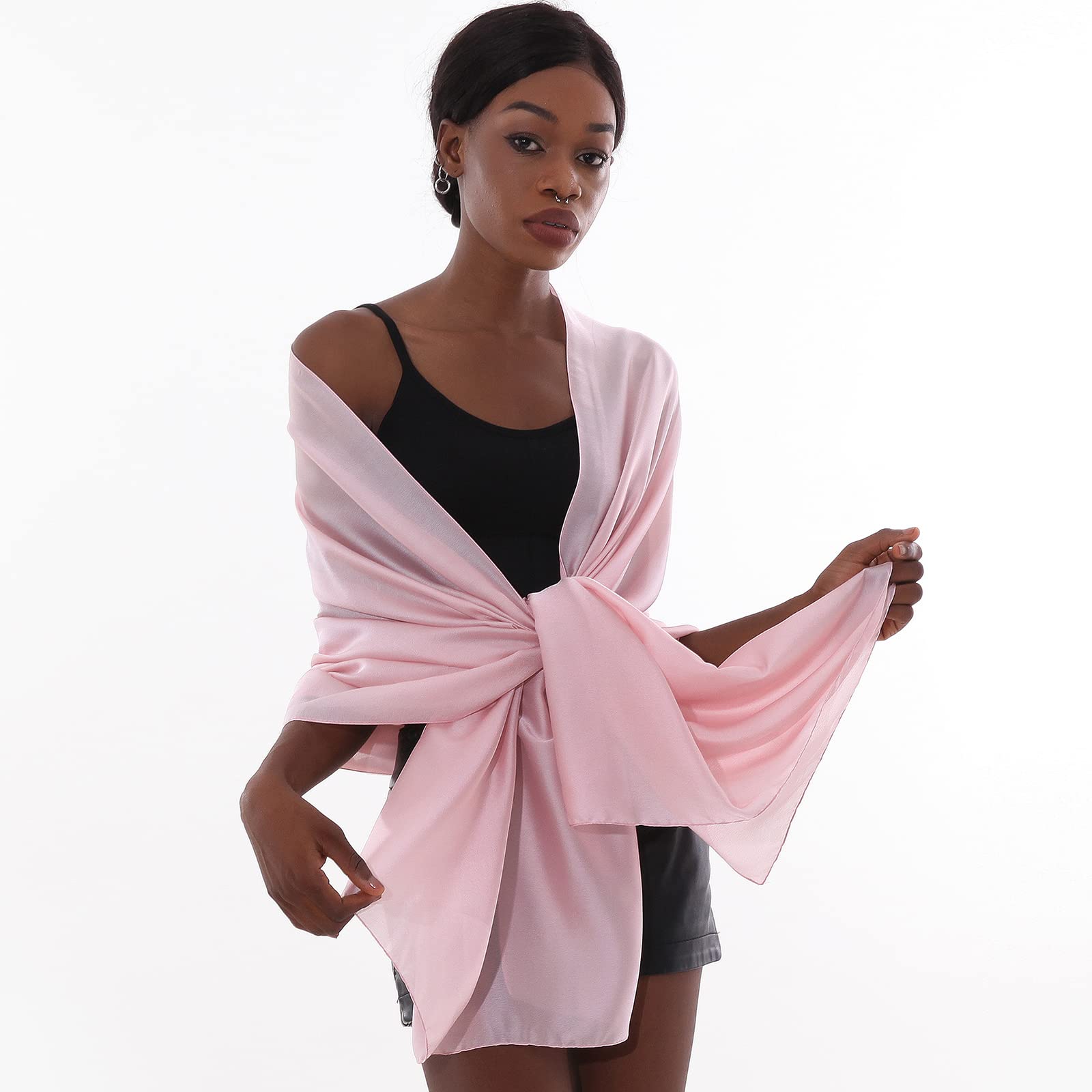 Sciarpa Donna Leggera Scialle Sciarpe Elegante Cerimonia Foulard Pashmina Scilla Stole Primavera Estate