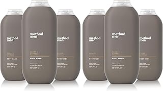 Method Men Body Wash,Cedar + Cypress,Paraben and Phthalate Free,18 FL Oz,(Pack of 6)