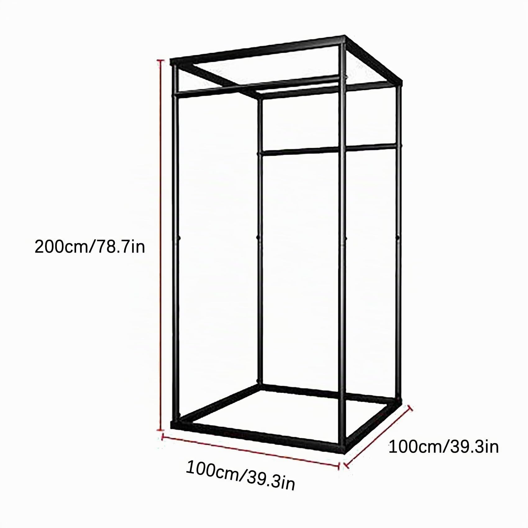 Umkleidekabine Freistehend, Quadratische Tragbarer Umkleideraum, ,Bodenstehende Bekleidungsgeschäft Sichtschutz Vorhänge Für Büro Ankleidezimmer, Einkaufszentrum(Gray)