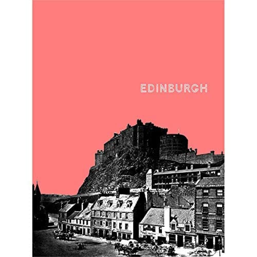 Wee Blue Coo Grassmarket Edinburgh Scotland Scottish Landmark Coral Art Print