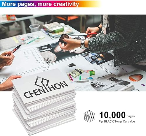 Vista 3 de 057 H - Cartucho de tóner compatible con Canon 057 057H, alto rendimiento, paquete de 2 unidades, 10,000 páginas con tinta de impresora Canon