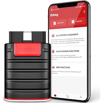 KINGBOLEN EDIAG OBD2 Diagnostic Device Full Systems OBD2 Bluetooth Adapter for iPhone and Android OBD2 Code Reader with Bi-Directional ECU Coding Auto VIN Wireless 15 Reset Functions with EPB/TPMS