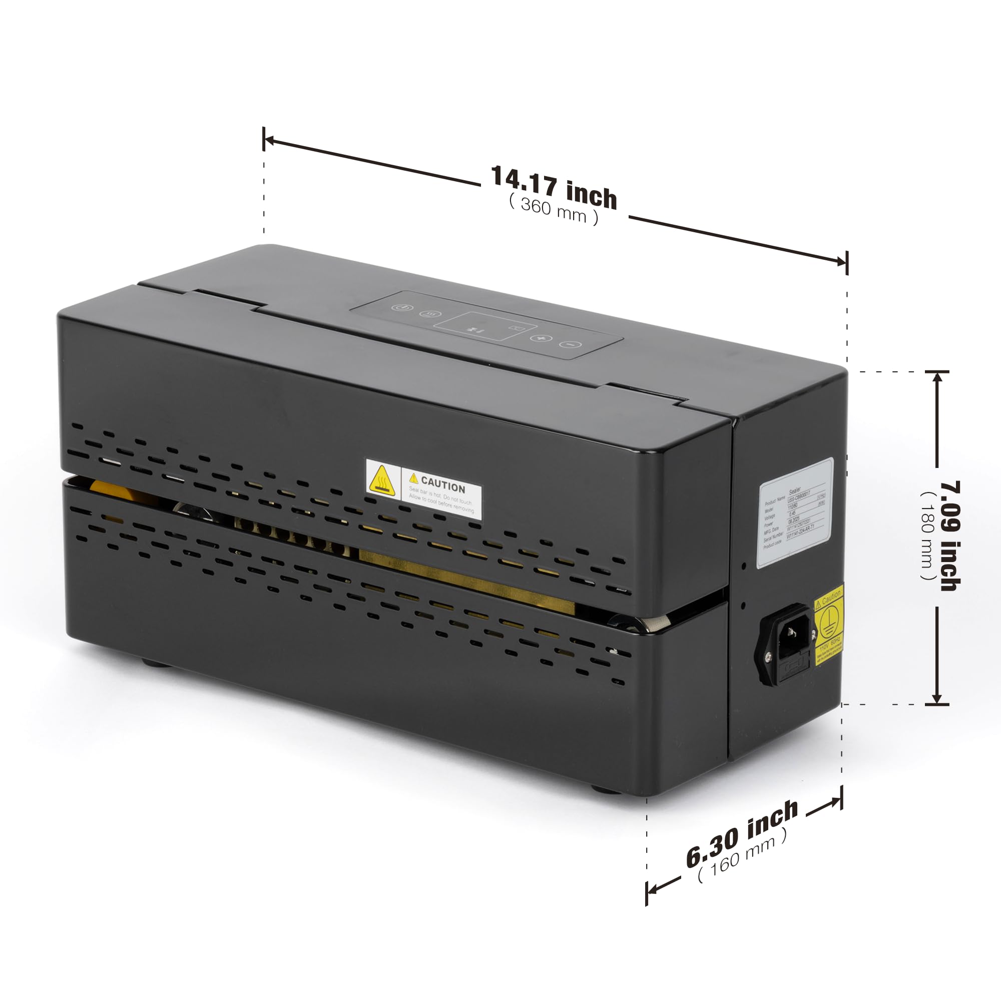 U.S. Solid Macchina di sigillamento continua del sigillatore del sacchetto, sigillatore orizzontale automatico con controllo della temperatura di Digital