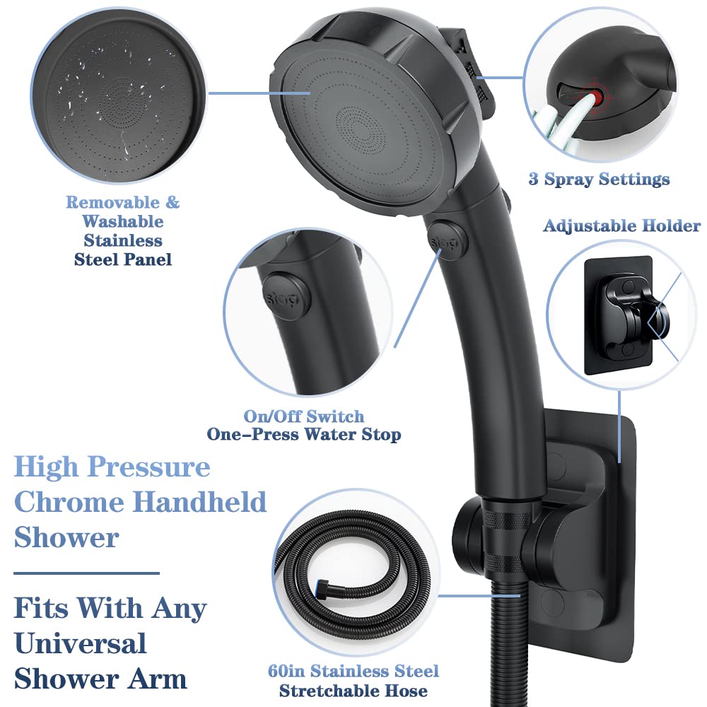 Soffione Doccia Portatile Ad Alta Pressione Con 3 Modalità - Per Bagno E Viaggio - Foto 10