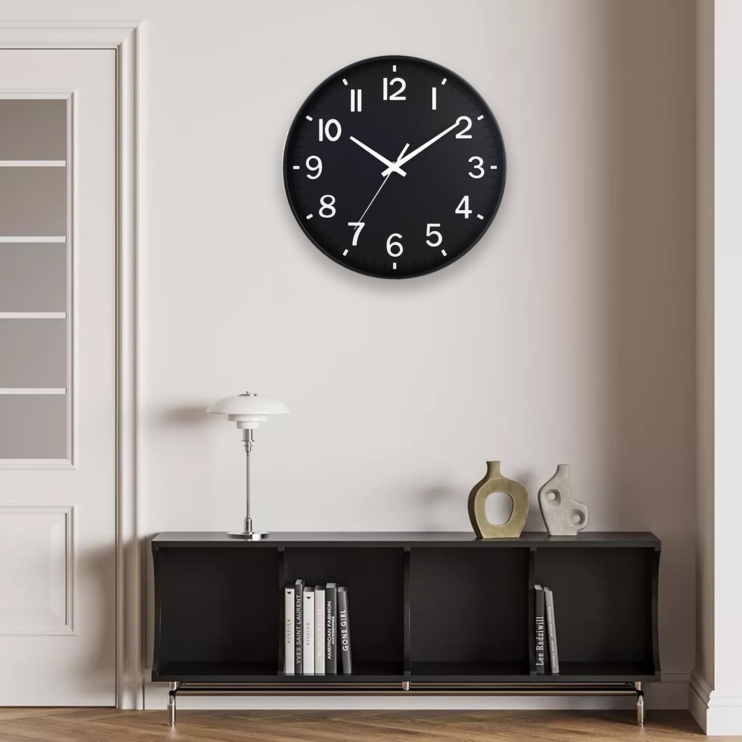 Taodyans Moderne wandklok 30 cm zonder tikkende geluiden