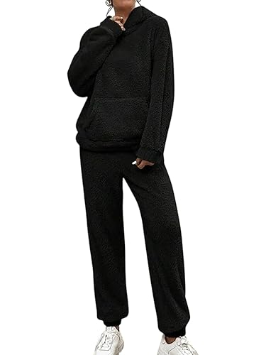 IYICLOTH 2 Piece Fleece Sets for Women Winter Sweatshirt and