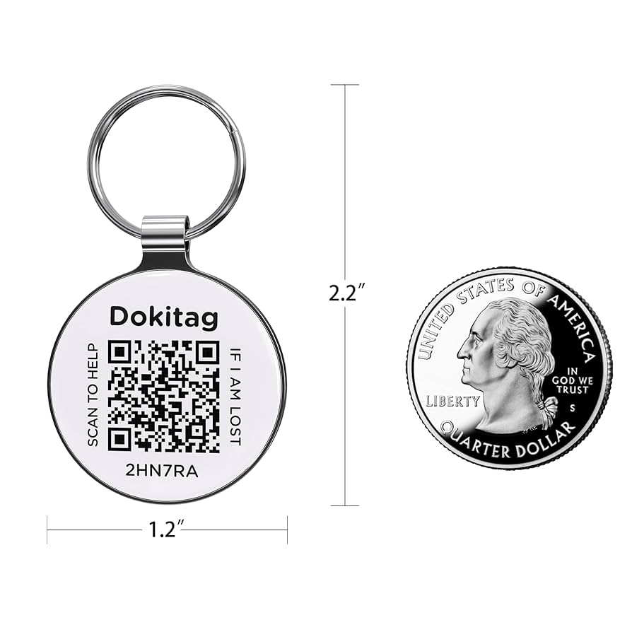 Amazon.com : Dokitag QR Code Pet ID Tag,QR Code Dog Tag，Dog
