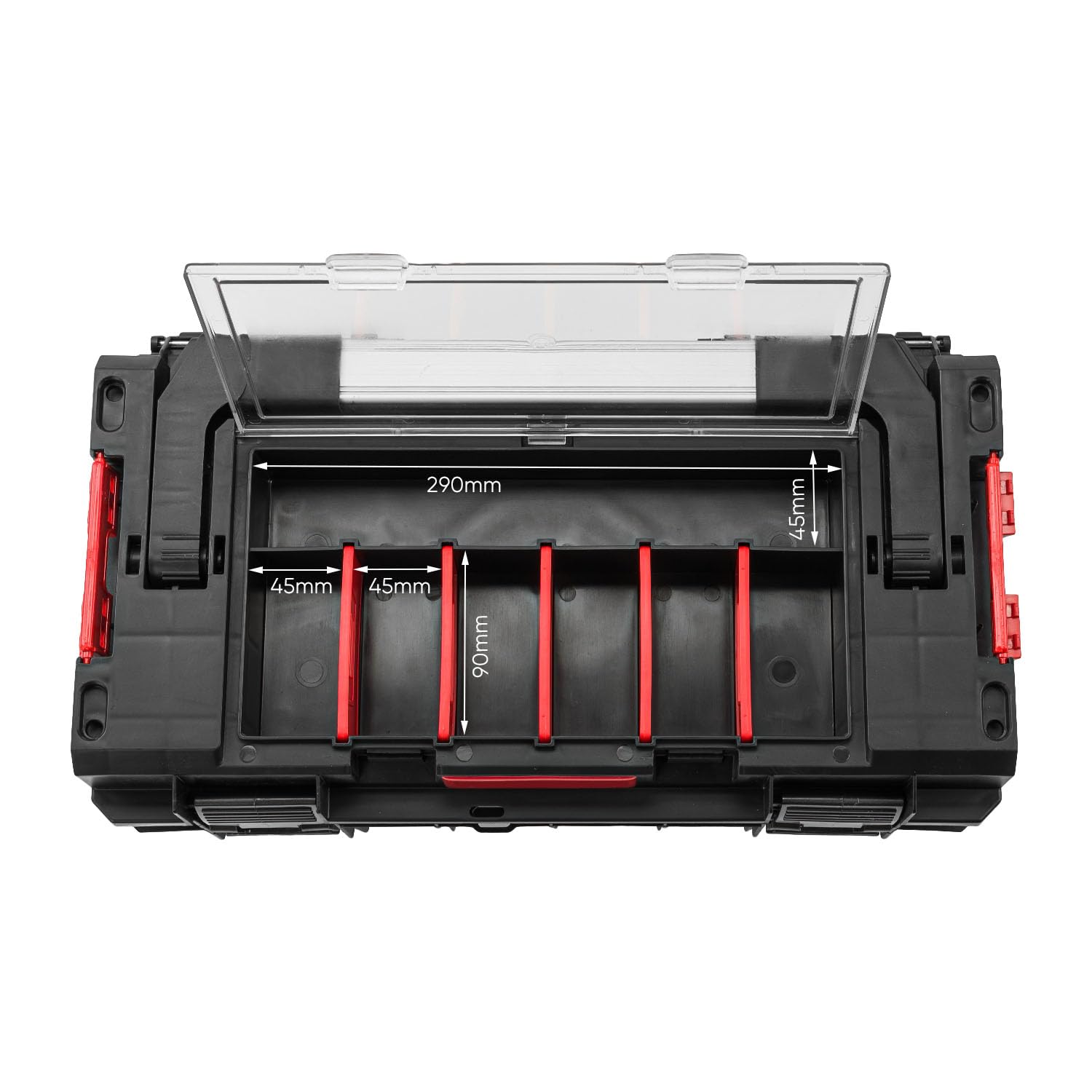 SYSTEM PRO Boîte à outils 500 l x P x H en cm : 45 x 24 x 26 cm Polyvalente, pour usage privé et commercial (PRO500)