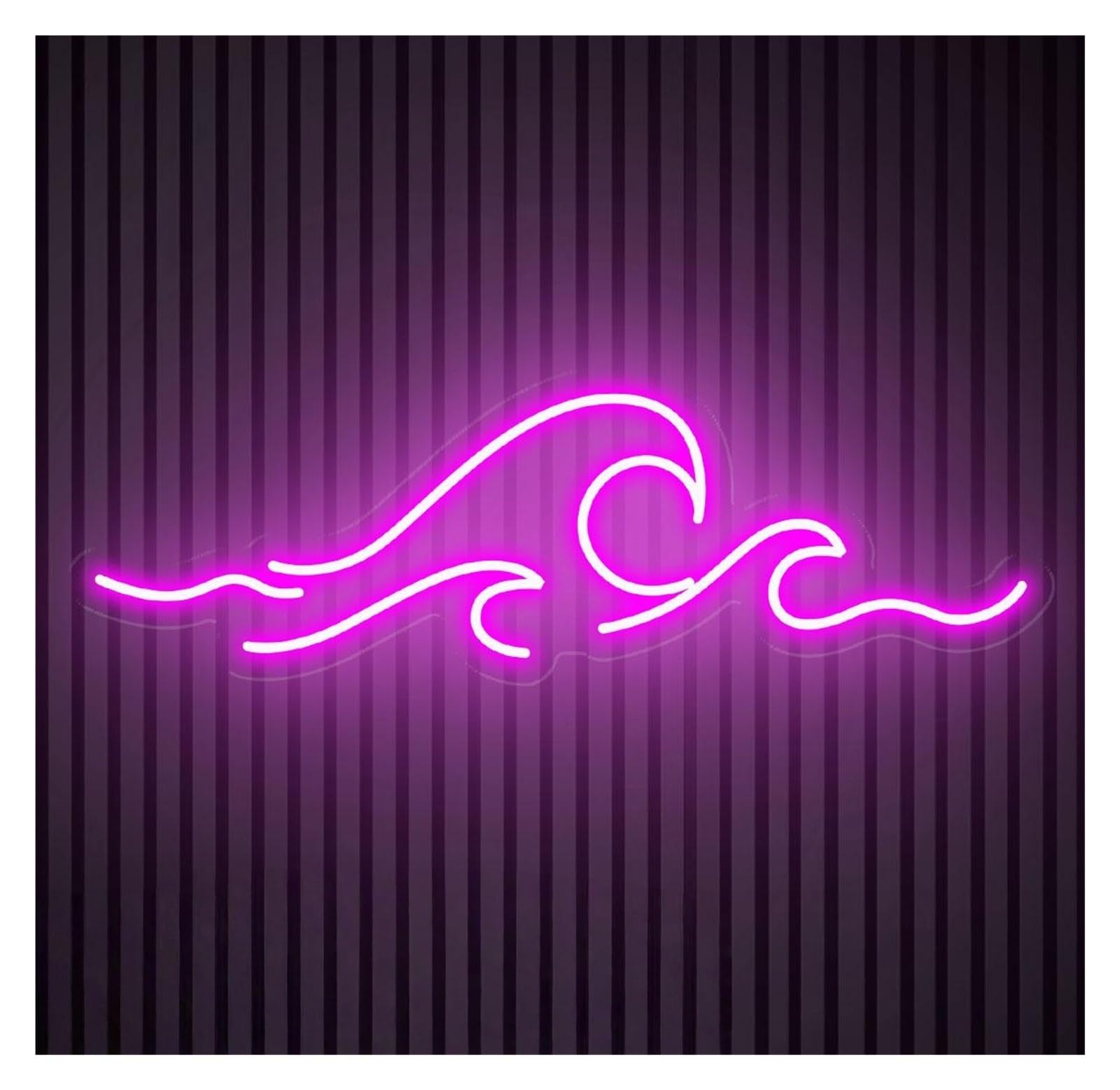 RONGCH Hanging Art Signs Wave Neon Sign Ocean Bedroom Decor Gameroom Bar Livingroom Birthday Party Wall Decoration 43cm