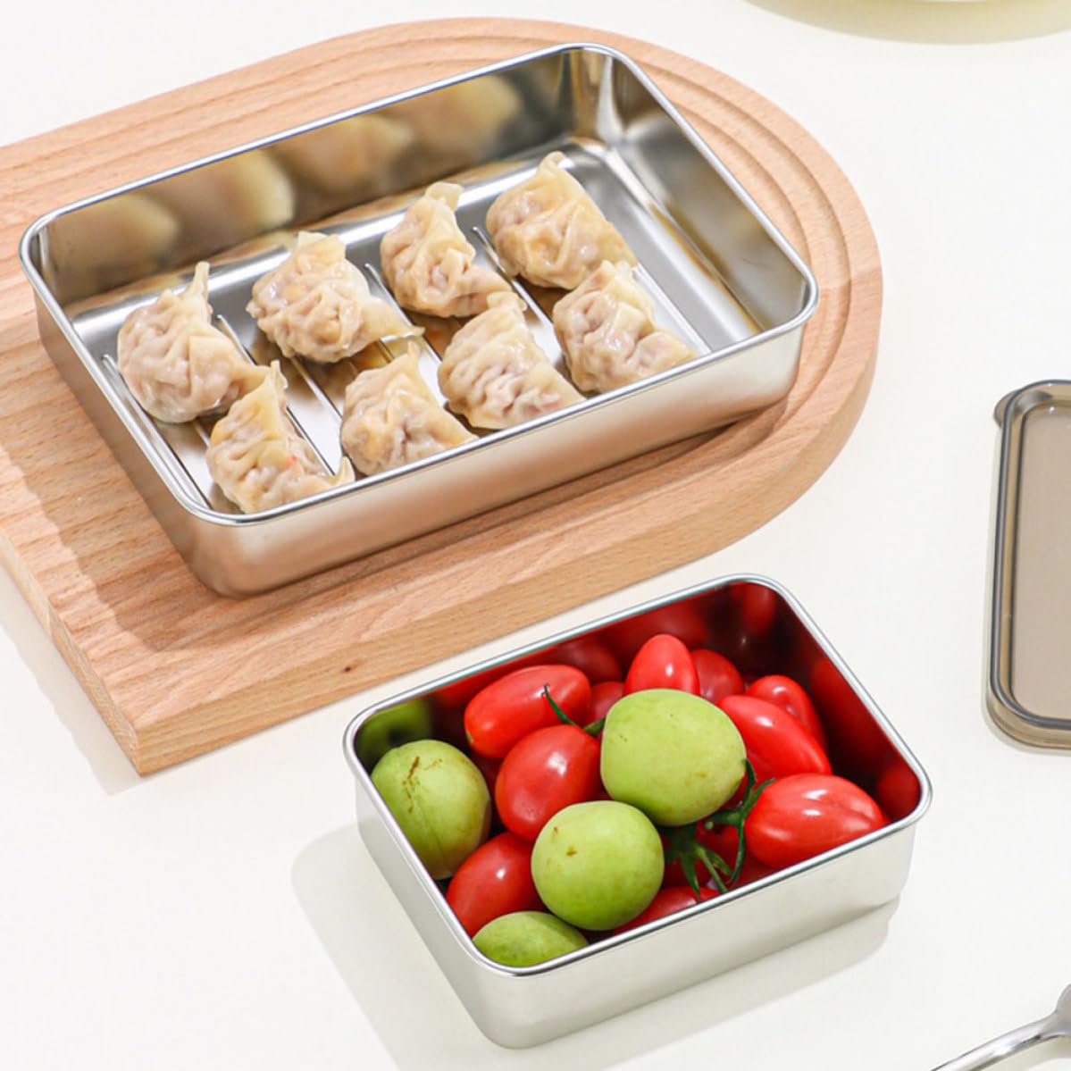 INOOMP 3 Piezas Contenedor de Alimentos para Refrigerador Apilable