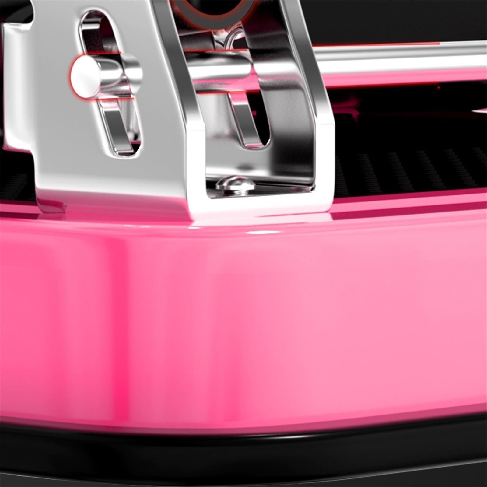 Carrello con Piattaforma Leggera Rosa Ruote in Gomma da 6 Pollici, Carrello Multiuso for Lo Spostamento dei Bagagli Carrello Pieghevole per Magazzino