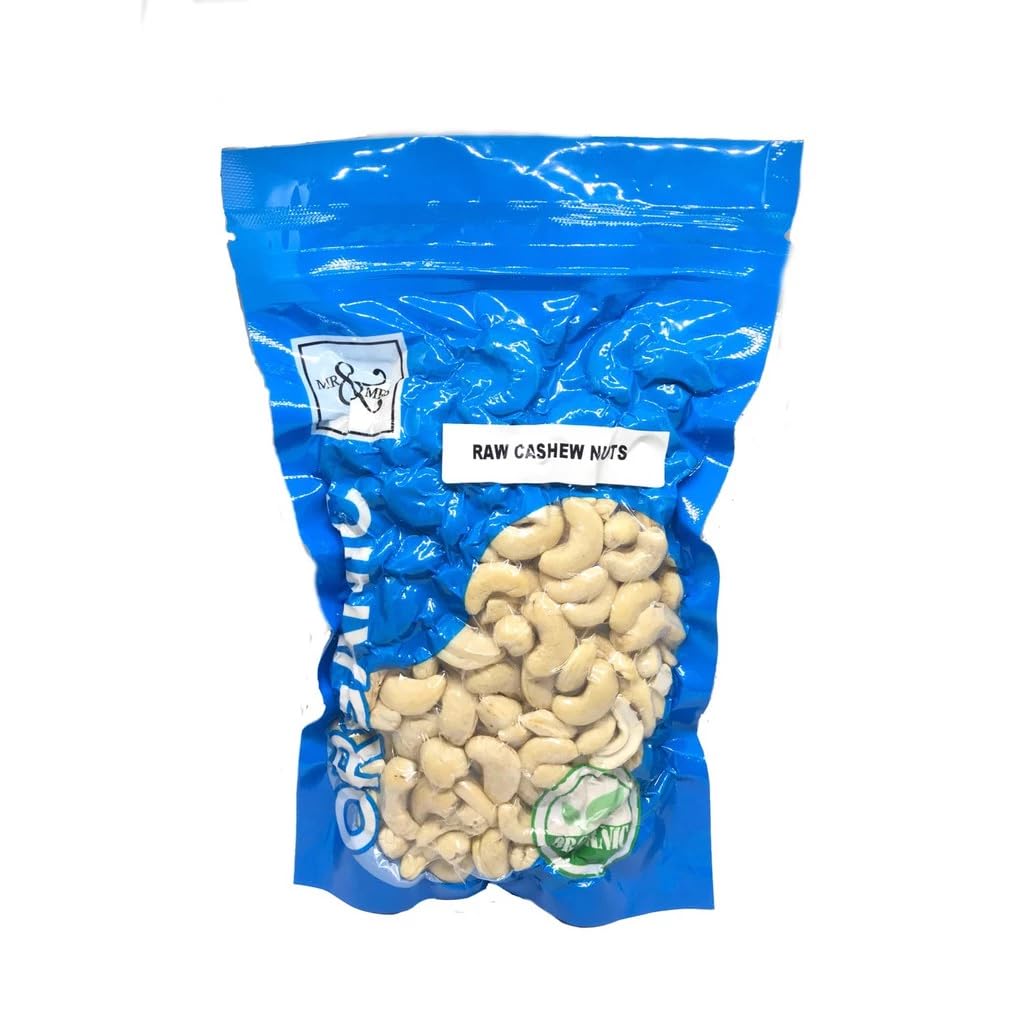 มิสเตอร์ Whole Raw Cashew Nuts Unsalted Grade Cashews for Snacking, Baking, Vegan Cheese, Trail Mix, Gluten-Free 300g