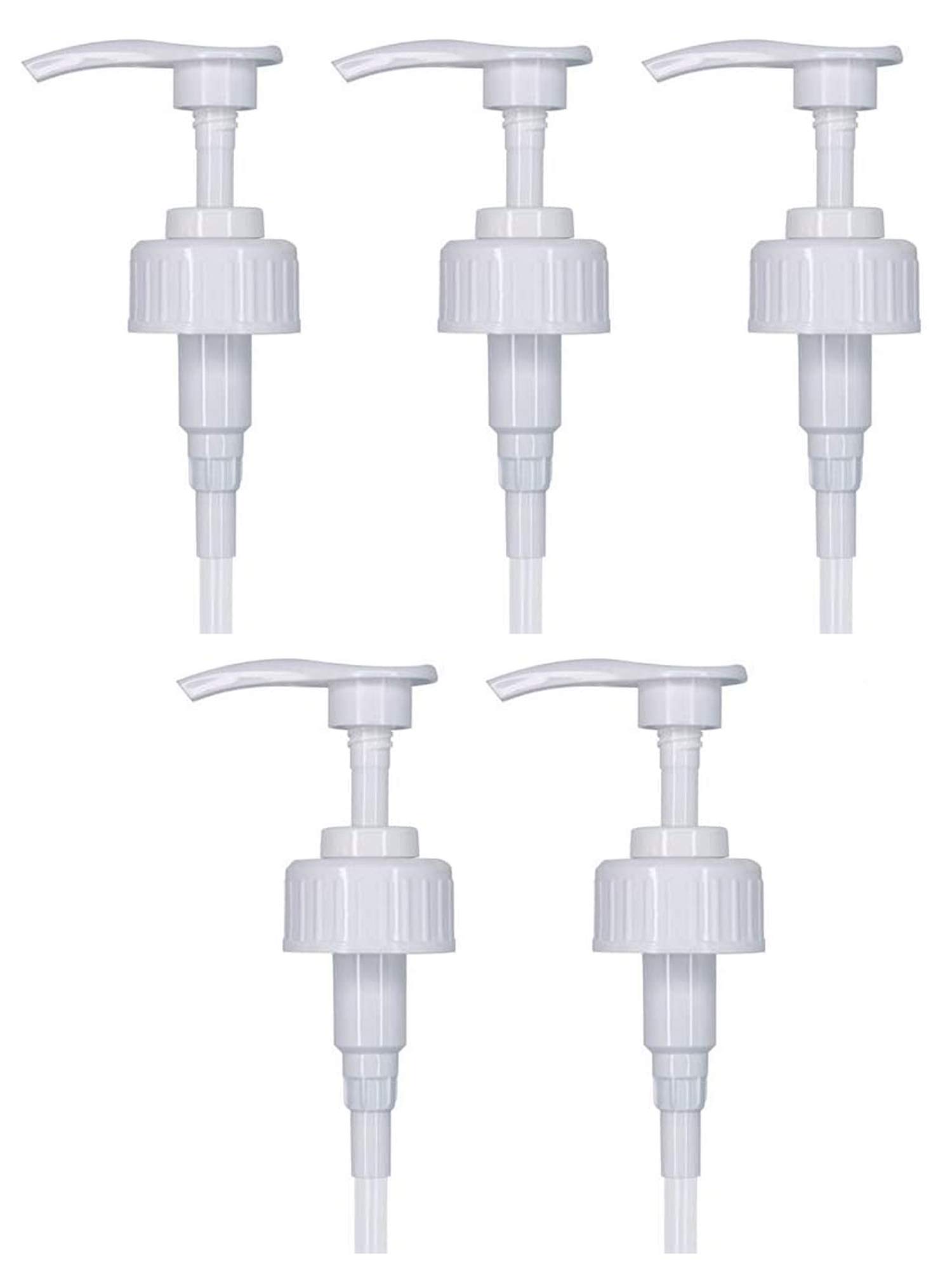Ibex Mart White 5L Pump Dispenser For 5 Litre Container, 38Mm Pelican Pump Dispenser With Tube, 4Ml Dose Ideal For Oils, Alcohol, Perfumes, Fragrances, Shampoo
