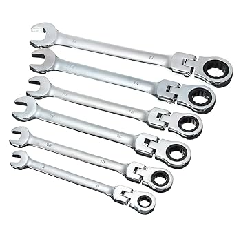 ラジエットスパナ Amazon.co.jp: 6本の歯車レンチオープンスパナ可動ラチェット