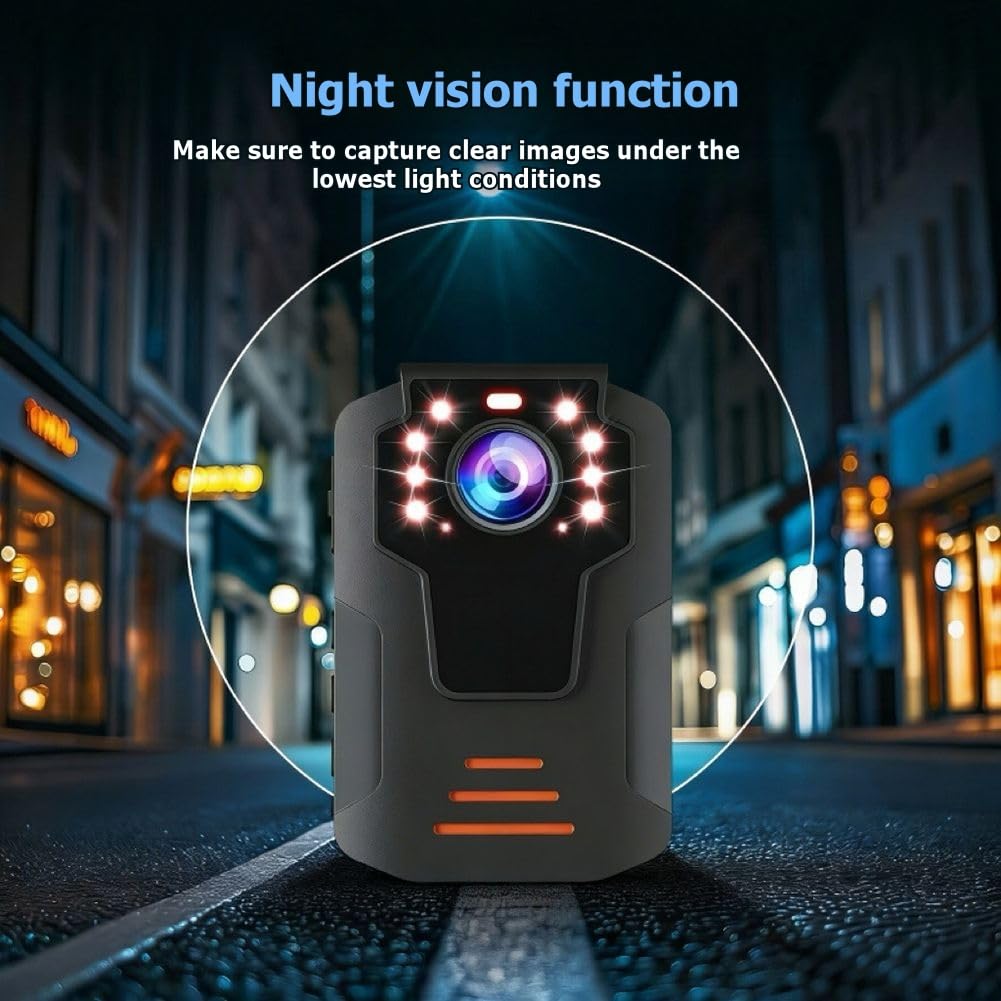 Caméra corporelle 4K Ultra HD, 3600mAh, Longue Autonomie Puissante