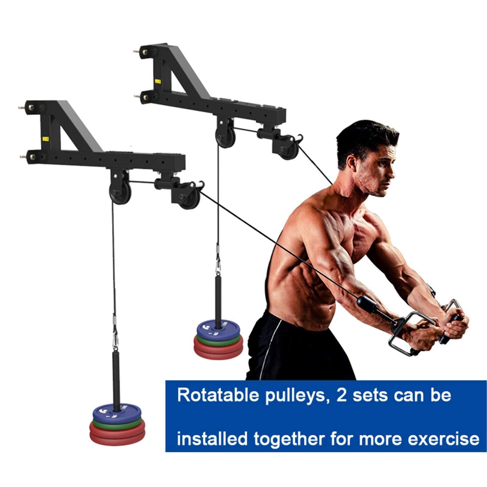 Lat Pulldown Cable System z obrotowym kołem pasowym – wszechstronne mocowanie do maszyn fitness do treningów domowych na siłowni, przedłużek tricepsa i wyciągania