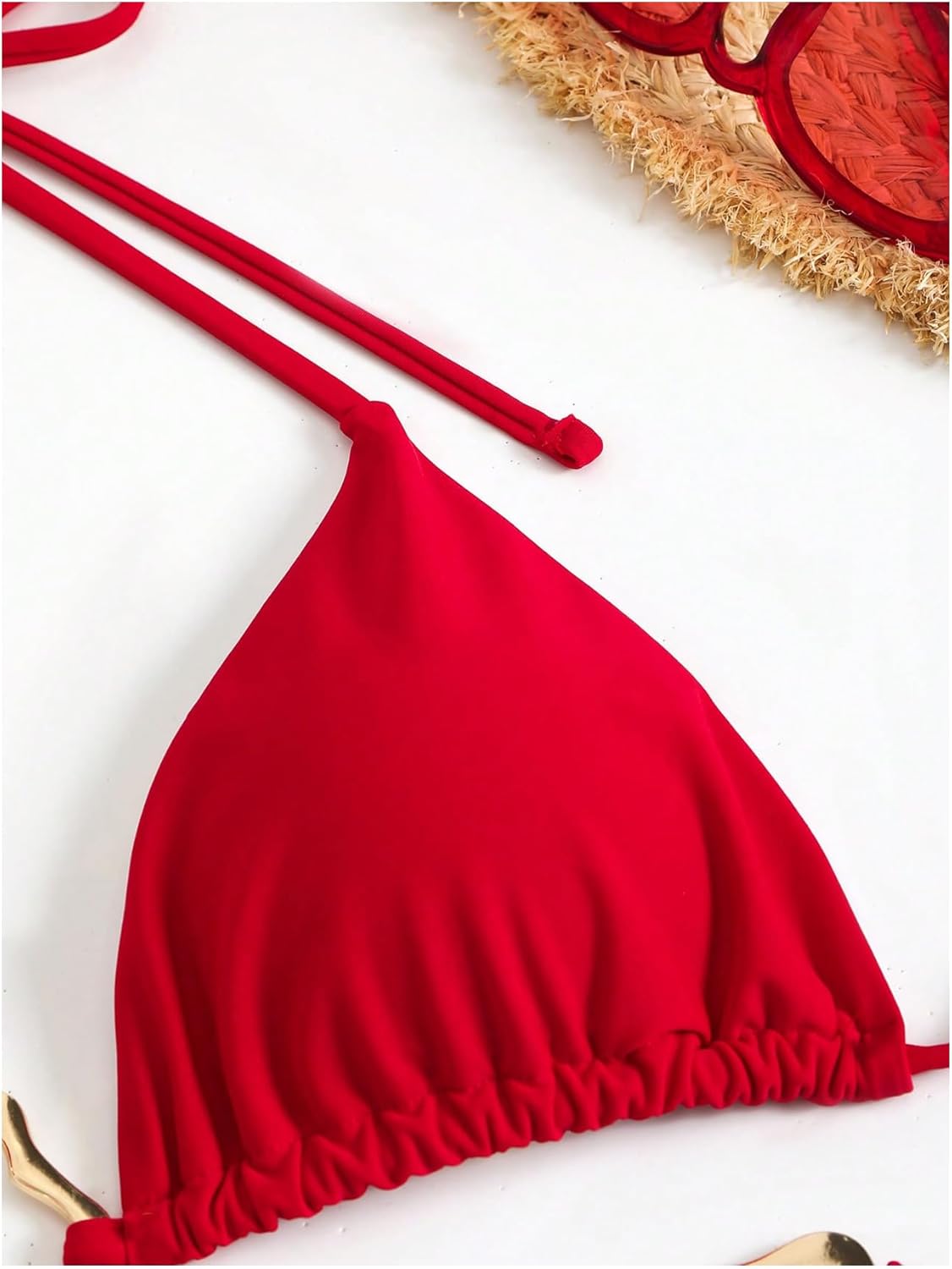 Verdusa Women's 2 Piece Halter Bikini Set Metal Ring High Cut Swimsuits Beach Vacation Clothes - Image 4