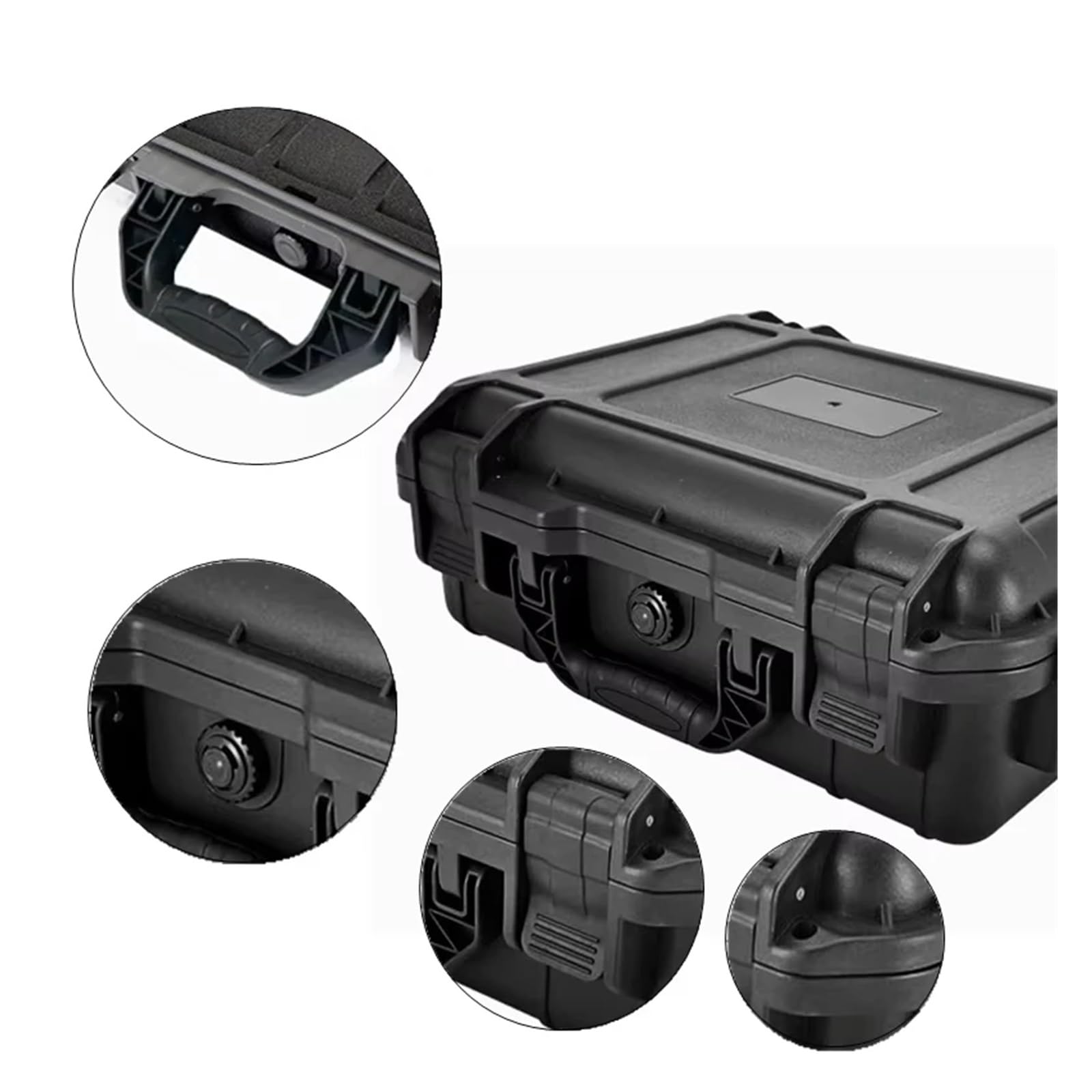 Uhrenbox Uhrengehäuse aus Kunststoff mit 15 Fächern, trinkbare Uhren-Aufbewahrungsboxen, Organizer, wasserdicht, Hartschalenkoffer, Uhren-Werkzeugkasten, Vitrine, Tasche