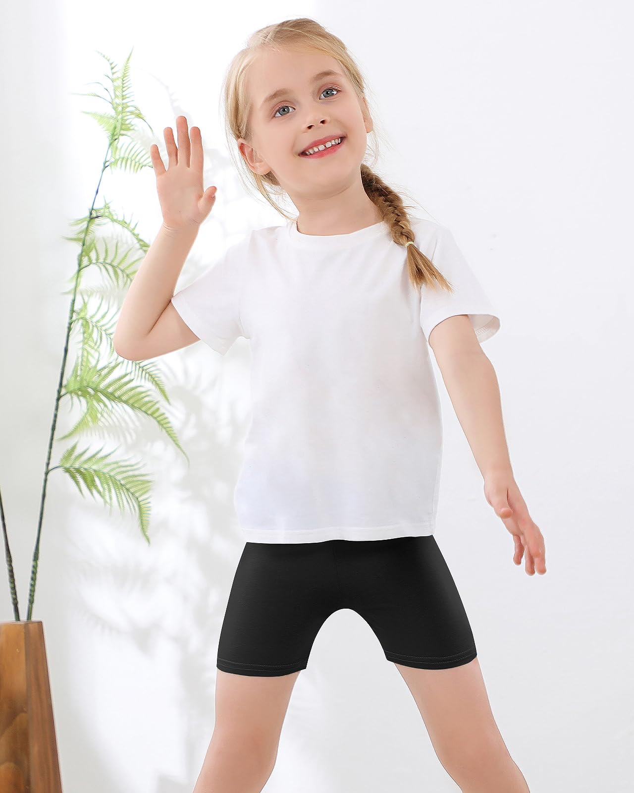 Adorel Pantalones Cortos Shorts Leggings para Niña Pack de 8