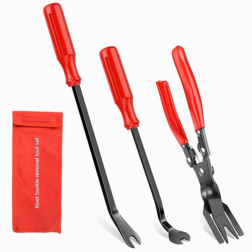 Nilight Juego de 3 alicates de clip y removedor de sujetadores, kit de herramientas de extracción de tapicería automática con bolsa de