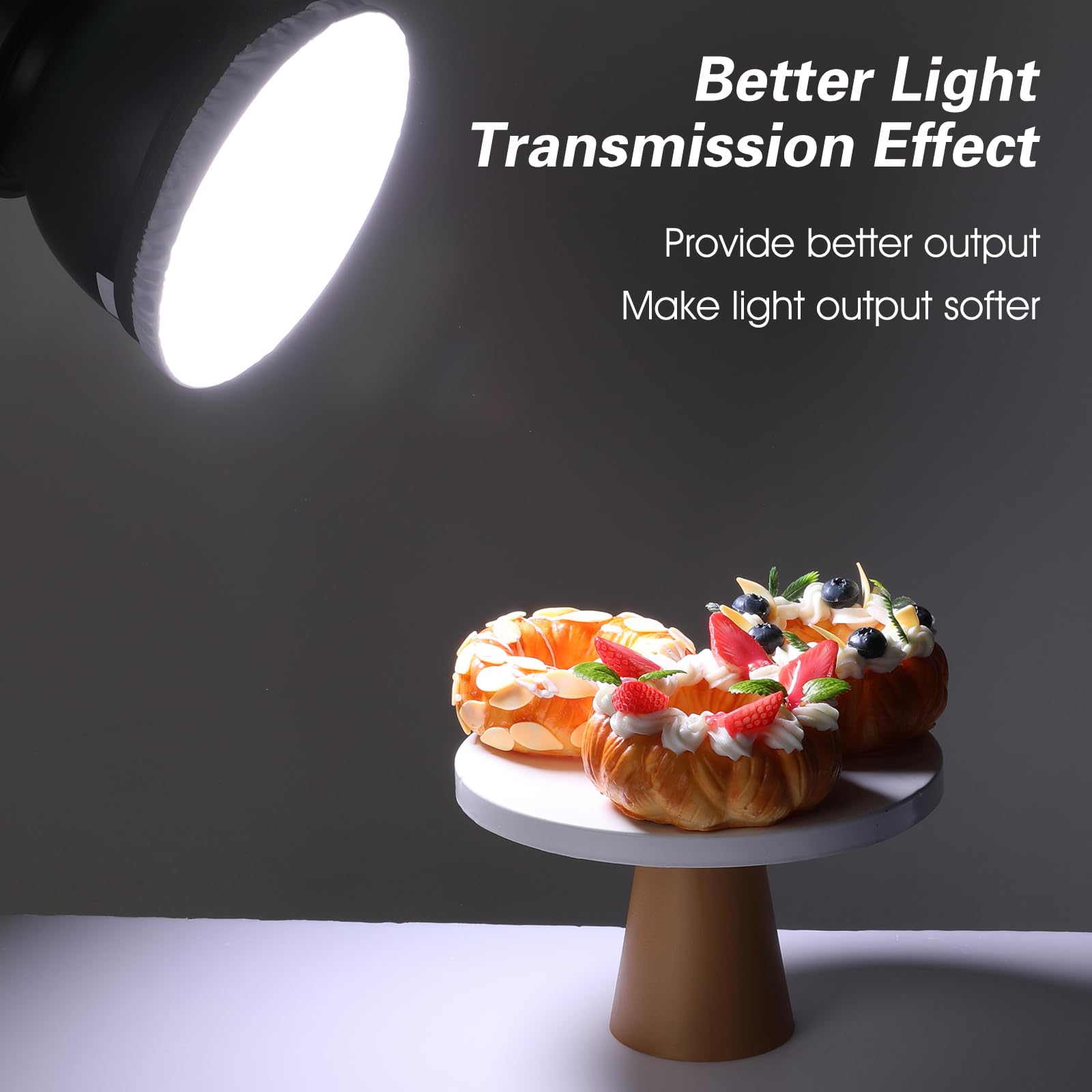 4 sztuki nakładki dyfuzora 18 cm, miękkie, białe, uniwersalne dyfuzory, skarpety, abażur, osłona lampy do standardowych reflektorów, światło pierścieniowe, lampa błyskowa