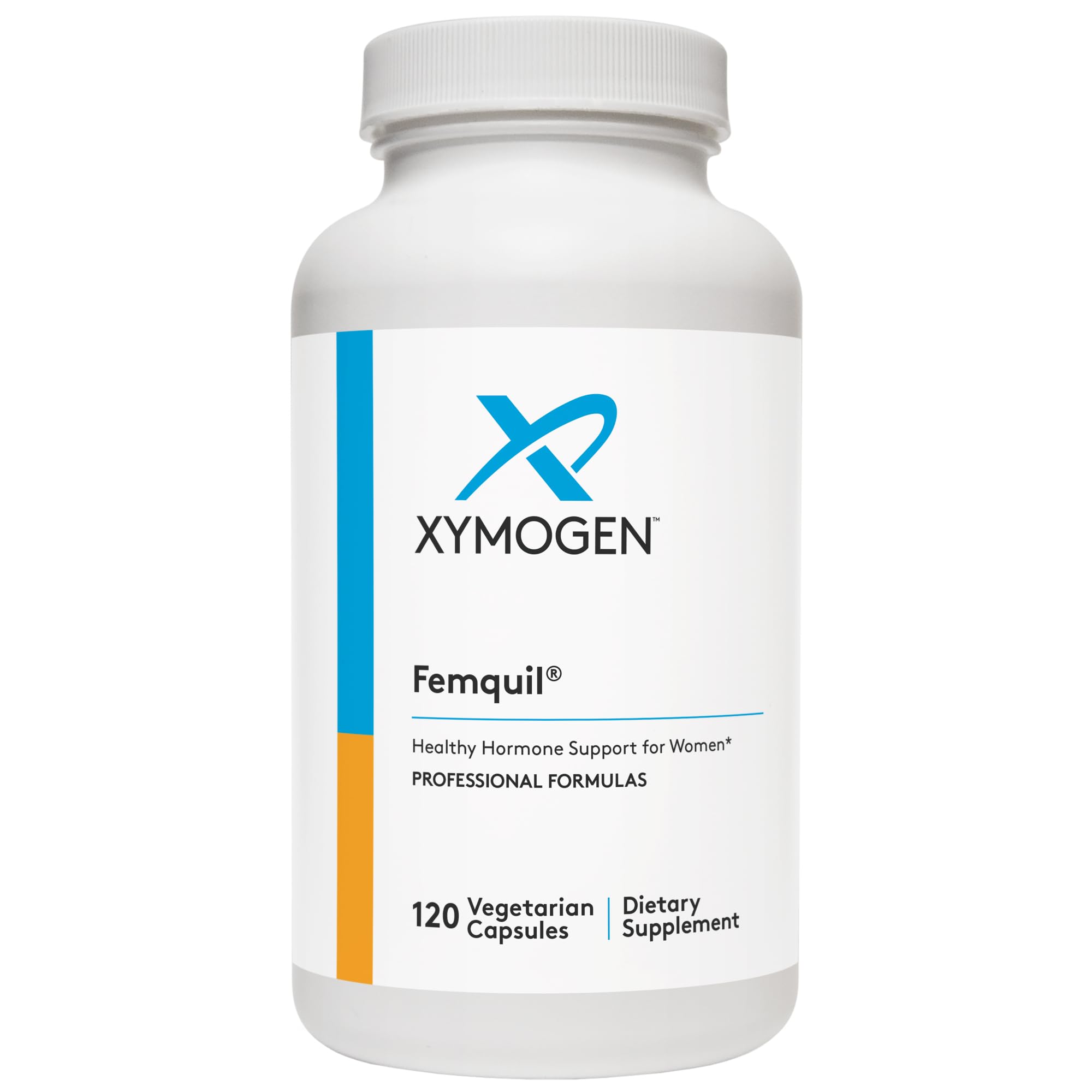 XymogenFemquil - Healthy Hormone Support for Women with Active Folate, Calcium D-glucarate, DIM + Botanicals - May Ease Common Symptoms Associated with PMS + Menopause (120 Capsules)