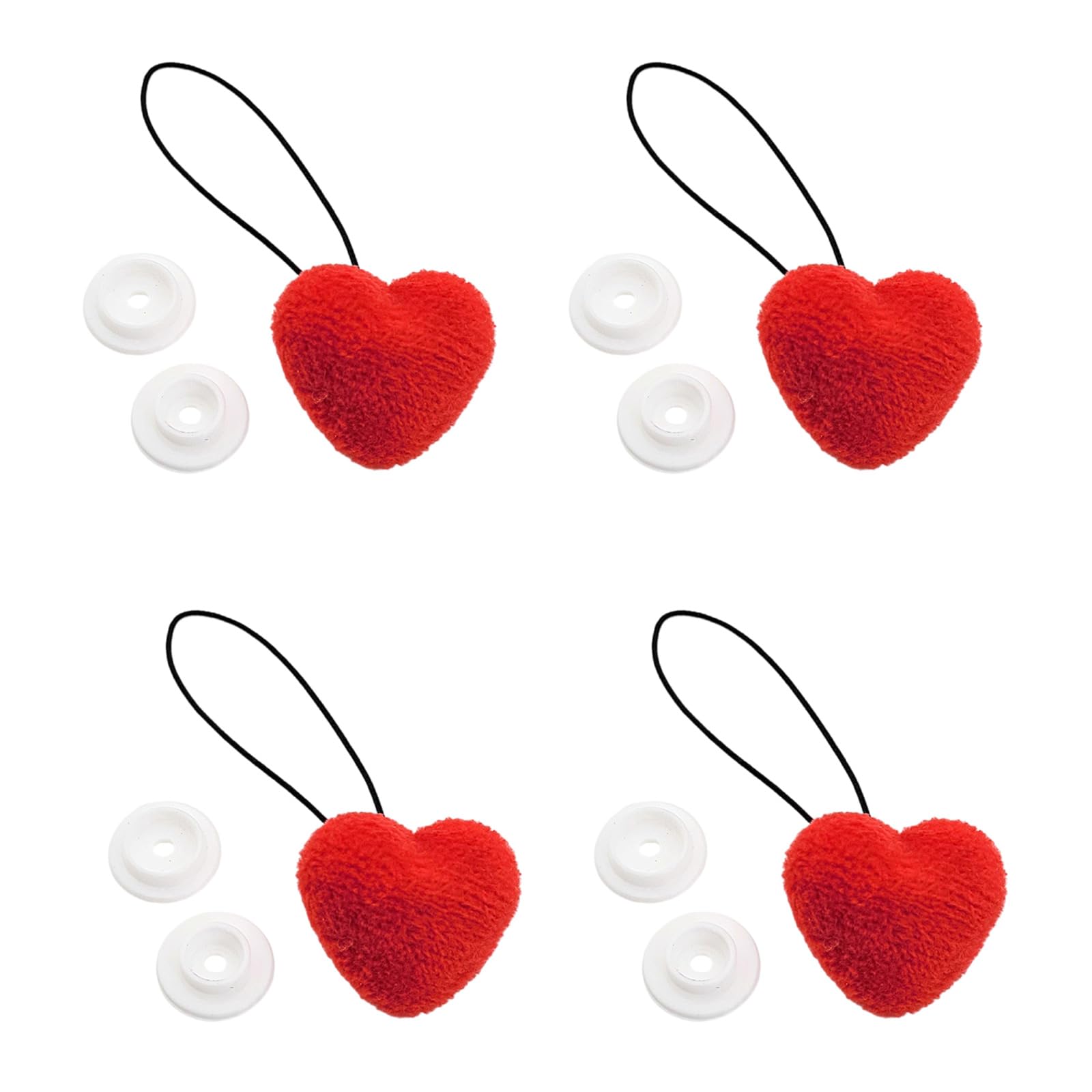 Buxuaaaa Innovative Heart-Shaped Needleless Blanket Clips 4pcs Set in Vibranted Color for Easy Use Blanket Clips