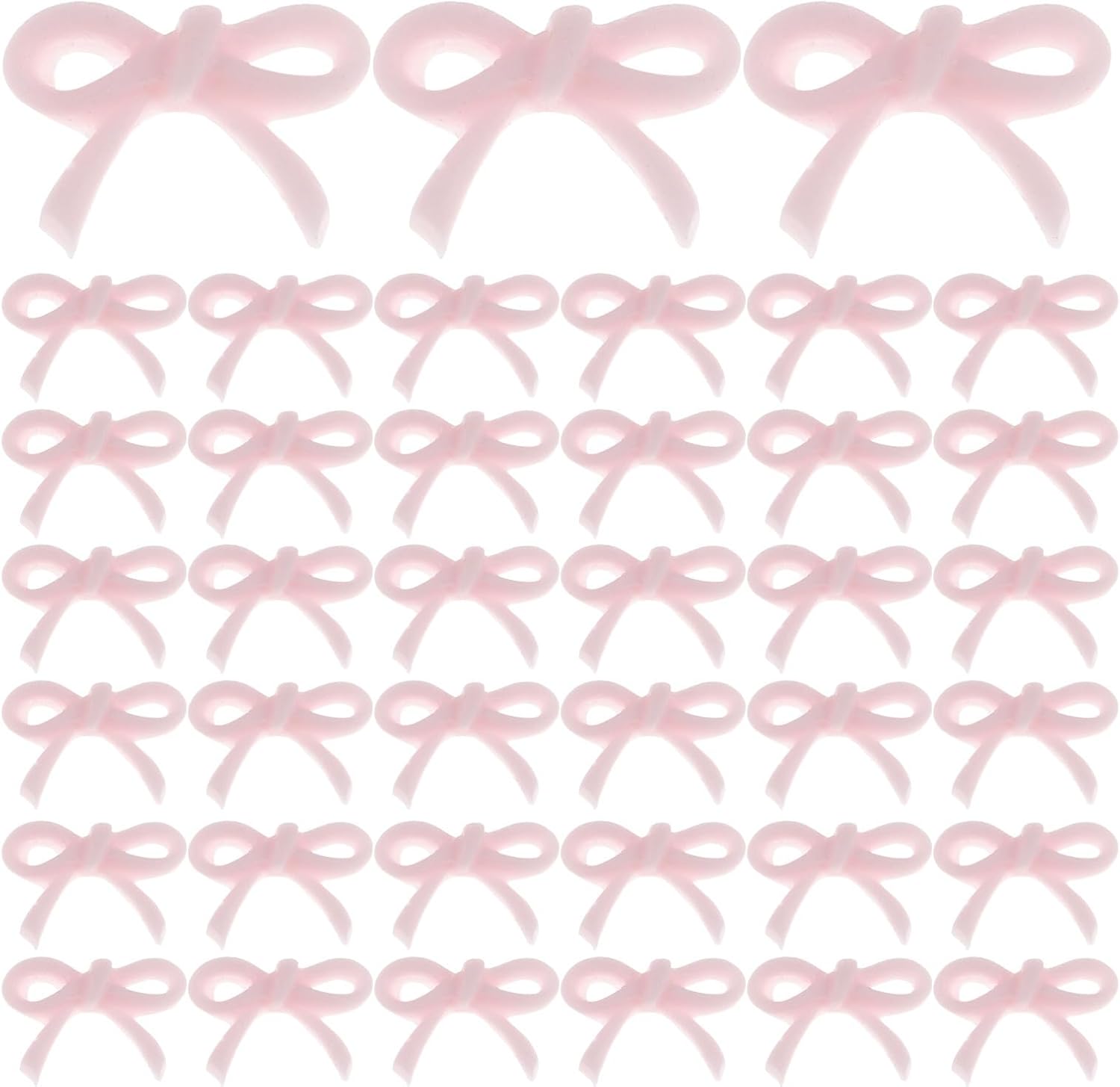 200pcs Pink Resin Bowknot Charms for DIY Sewing Hair Accessories