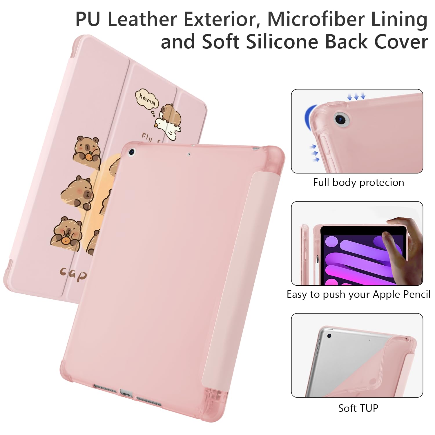 カピバラ様iPad専用 Amazon.com: Cute Kawaii Capybara for iPad 5th/6th Generation Case