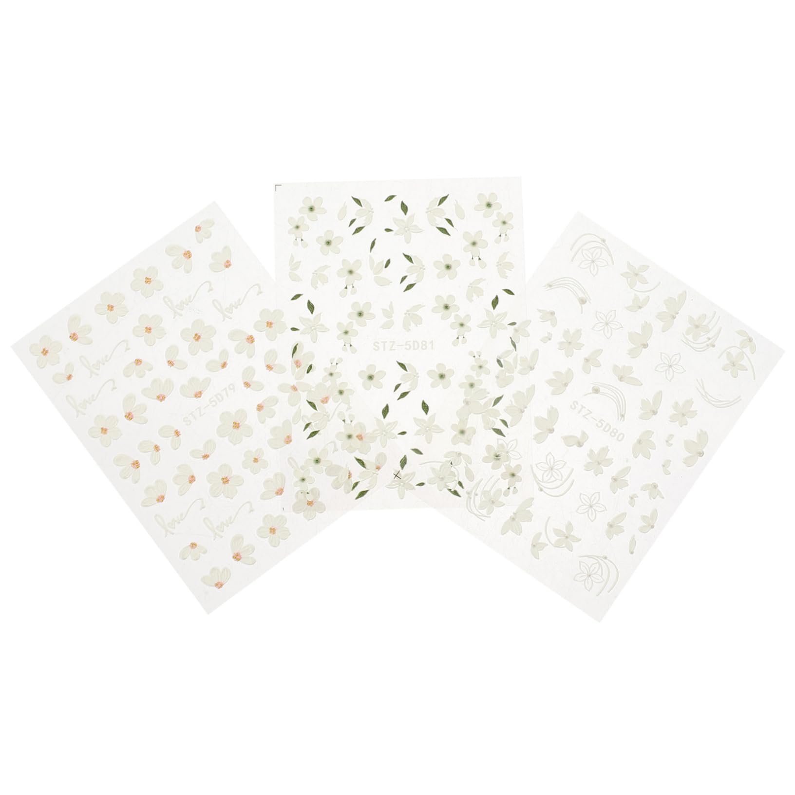 5 Set Adesivi Per Unghie Floreali Fiore Decalcomanie Per Le Nail Art Uv Decalcomanie Per Unghie Floreali Adesivi Per Decalcomanie Per Unghie Resina 3 Fogli*5