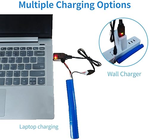 Miniatura 4 de Pistola de bolas de gel de agua de 7.4 V, 2000 mAh, batería recargable con cable de carga, Airsoft, batería compatible con SRB400, SRB-400 SUB y