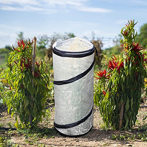 Decohs 2 Pcs Pop Up Mini Greenhouse-19.7X7.7Inch Pvc Spring-Up Plant Protector With Zipper-Portable Greenhouse Cover For Gardening Plants Cold Frost Protection Wind Rain Proof #TOP6