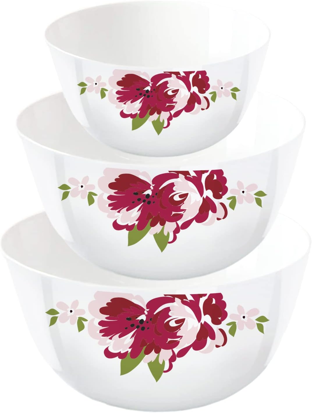 Borosil Serving Bowls with Lids for Entertaining, Set of 3