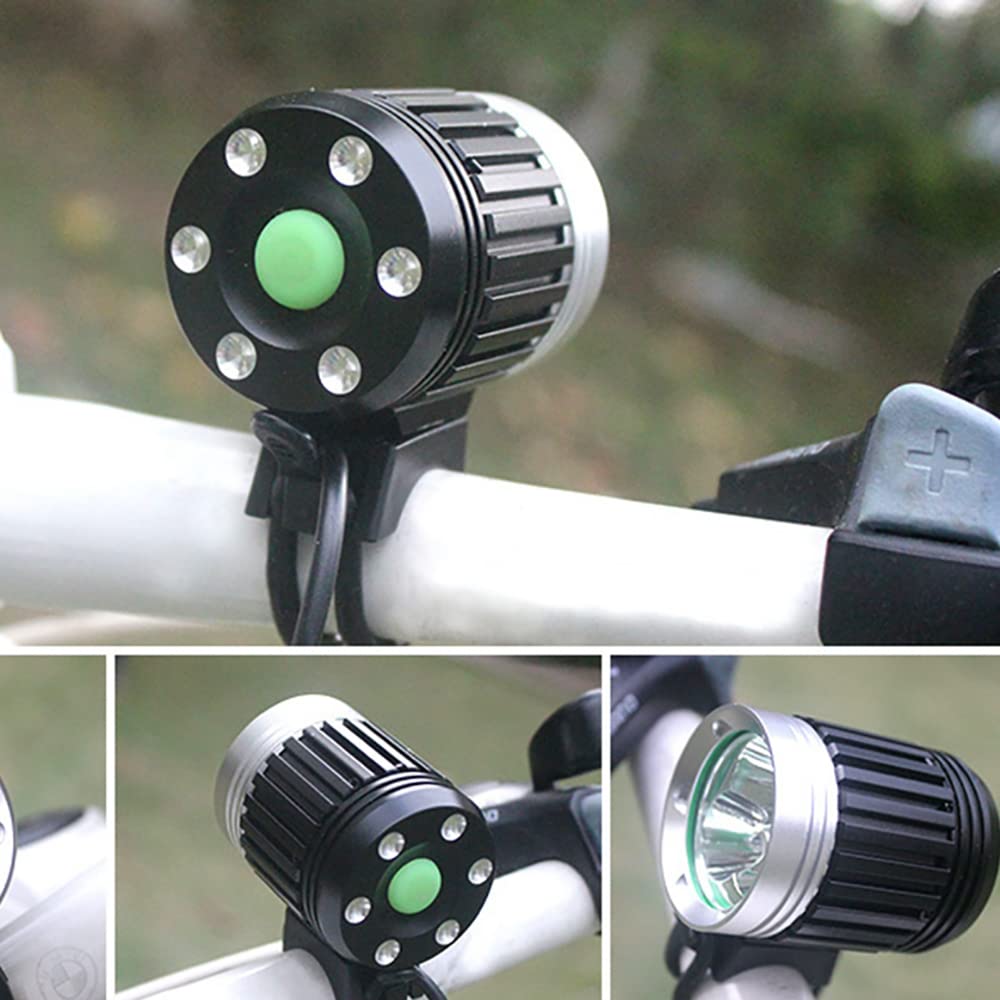 Faro LED T6 per Bicicletta ad Alta luminosità con interfaccia USB, Impermeabile, per Manubrio.